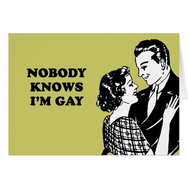 INGET VET I-förmiddagBÖG Hälsningskort (Framsidan Horizontal)