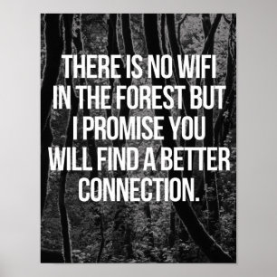 Inget WiFi i skogen Poster