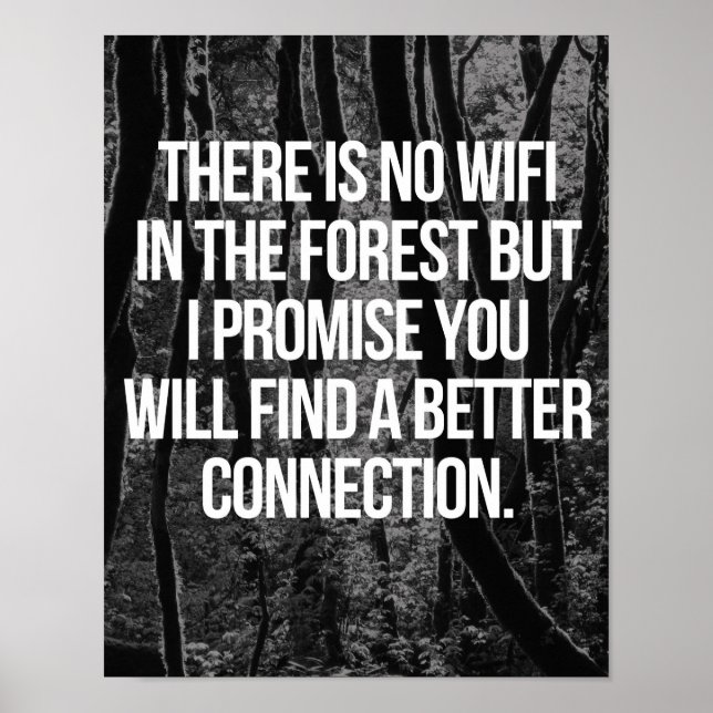Inget WiFi i skogen Poster (Framsidan)