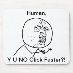 INGET Y U klickar snabbare - Mousepad Musmatta