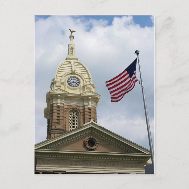 Ingham County Court House - Mason, Michigan Vykort (Framsida)