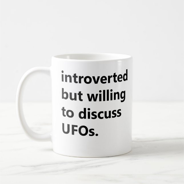 Ingick men vill diskutera UFO Kaffemugg (Vänster)