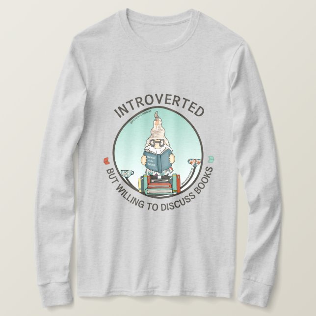 Ingick men ville diskutera Bokar T-Shirt (Design framsida)