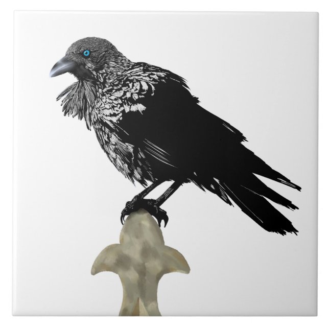Ingiven Raven Kakelplatta (Framsidan)