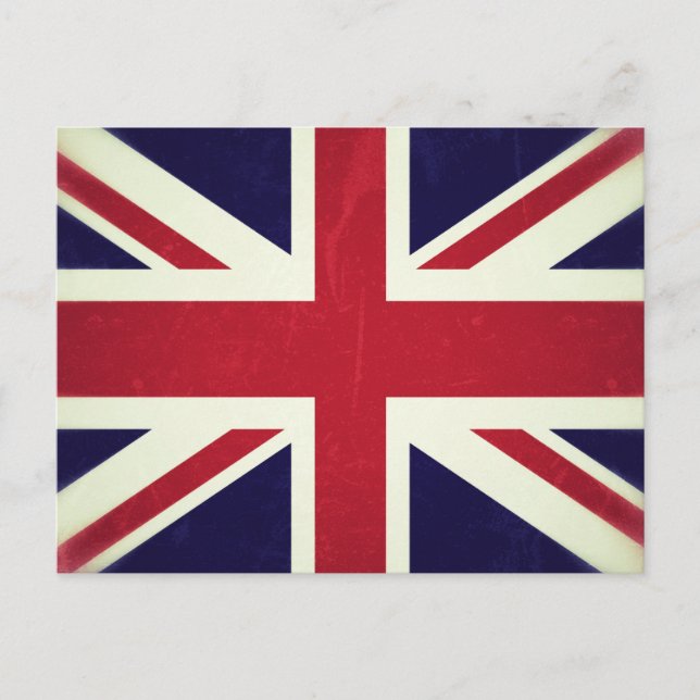 Inglaterra Bandeira Grunged Vykort (Framsida)