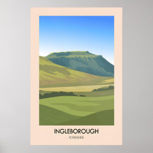 Ingleborough Yorkshire Dales Resoraffisch Poster