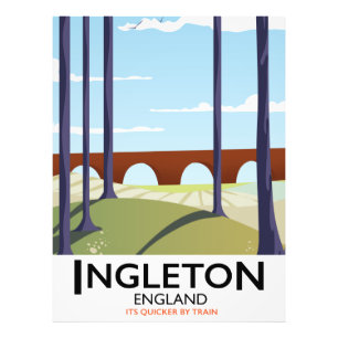 Ingleton England tågresor poser Fototryck