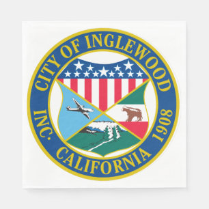 Inglewood California City Seal Pappersservett