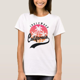 Inglewood, California Retro Sunset Women's T-Shirt