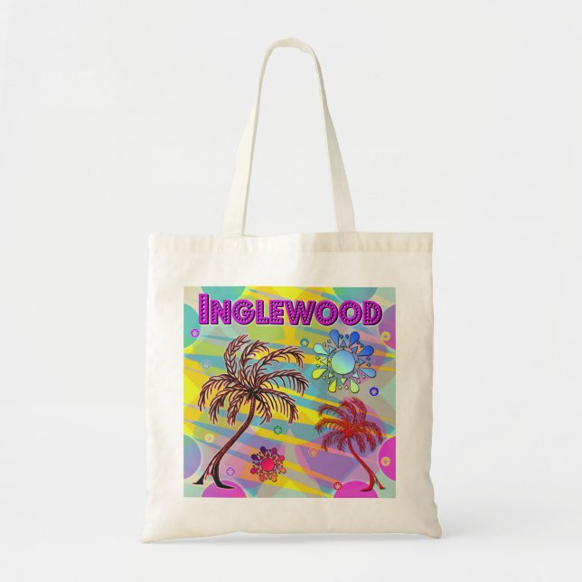 Inglewood Lycklig och Hope Tote Bag Tygkasse (Framsidan)
