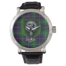 Inglis Scottish Clan Tartan & Crest Armbandsur