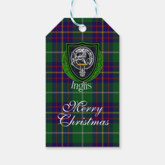 Inglis Scottish Clan Tartan & Crest Presentetikett