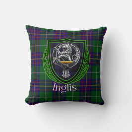 Inglis Scottish Klan Tartan & Vapensköld Kudde