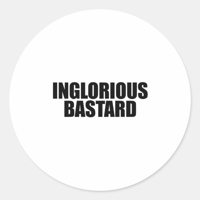 Inglorious Bastard Runt Klistermärke (Framsida)