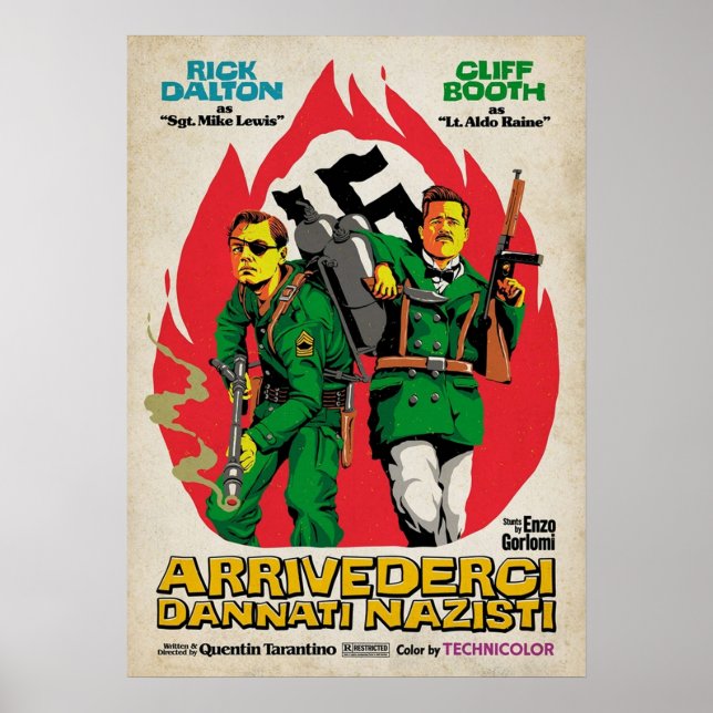 Ingloriska Bastards 2 Gångar vid en tidpunkt i Hol Poster (Framsidan)