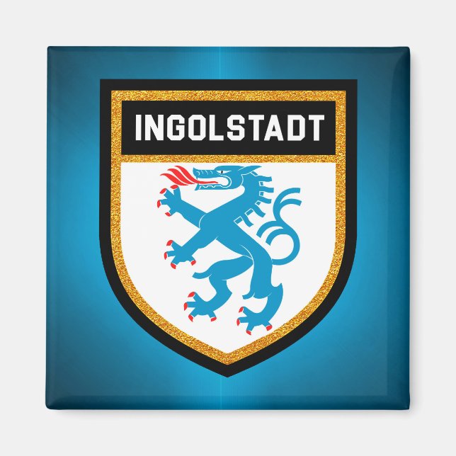 Ingolstadt Flagga Magnet (Framsidan)