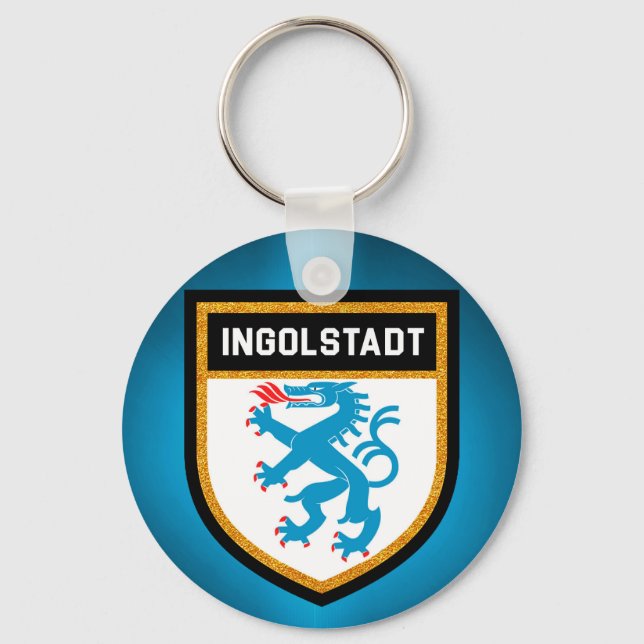 Ingolstadt Flagga Nyckelring (Framsida)