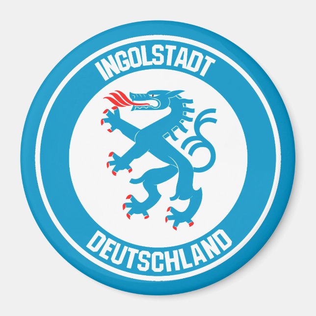 Ingolstadt Round Emblem Magnet (Framsidan)