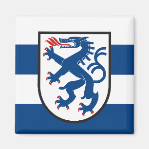 Ingolstadt stadsflagga Tyskland symbol emblem drak Magnet