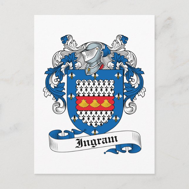 Ingram Family Crest Vykort (Framsida)