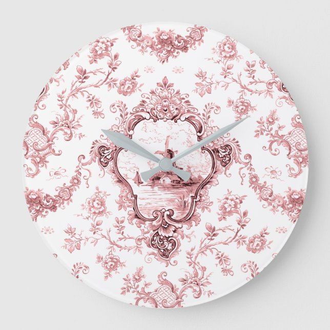 Ingraverad Blommigt med Kvarn och Rosa Stor Klocka (Framsida)