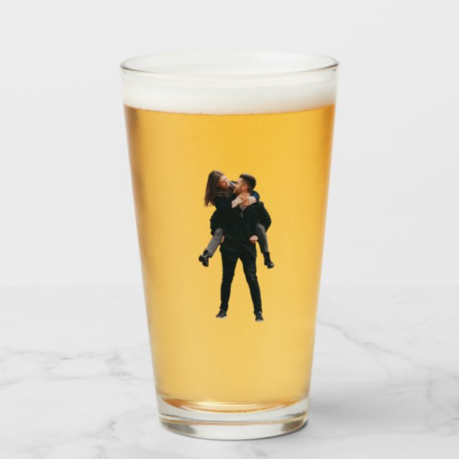 Ingraverat fotowhisky/Vin-glas, Bild Glaskopp (Framsida fylld)