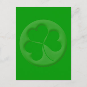 Ingraverat Shamrock-vykort Vykort