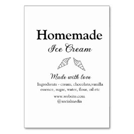 Ingredienser av typen Homemade glass som tillsatts Bordsnummer