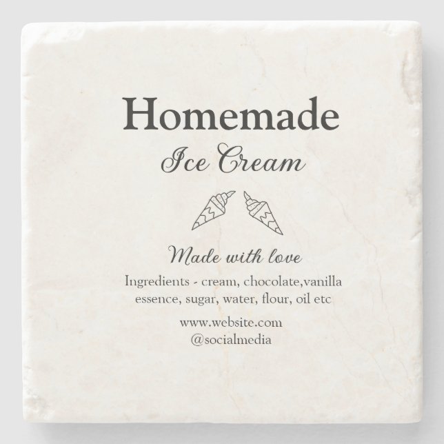 Ingredienser av typen Homemade glass som tillsatts Stenunderlägg (Framsidan)