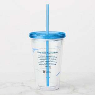Ingredienser namn lägger till namn på affärswebbpl take away mugg