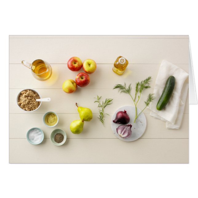 Ingredienser & verktyg 5 hälsningskort (Framsidan Horizontal)