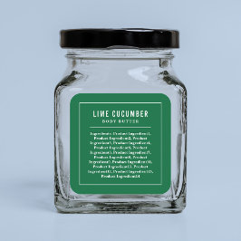 Ingrediensetikett för Anpassningsbarna Gräns i Lin Fyrkantigt Klistermärke