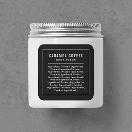 Ingrediensetikett för Anpassningsbarna Gräns i Lin Fyrkantigt Klistermärke