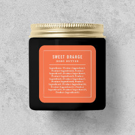 Ingrediensetikett för Anpassningsbarna Gräns i Lin Fyrkantigt Klistermärke