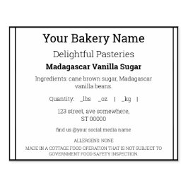 Ingrediensetikett Rubber Frimärke Stämpel