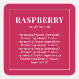 Ingrediensförteckning över Färg i den moderna vita Fyrkantigt Klistermärke