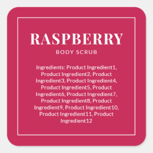 Ingrediensförteckning över Färg i den moderna vita Fyrkantigt Klistermärke