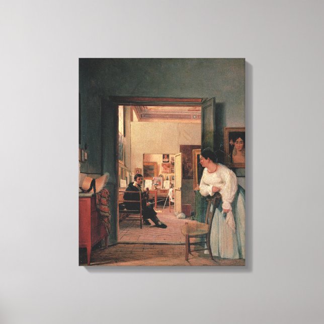 Ingres'Studio i Rom Canvastryck (Framsida)