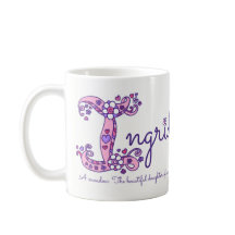 Ingrid känd menande dekorativ I monogrammugg