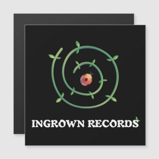 Ingrown Records Ladybug Spiral Magnet Card Black