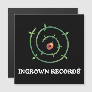 Ingrown Records Ladybug Spiral Magnet Kort Svart