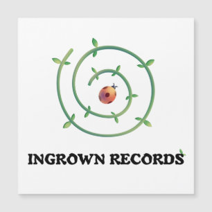 Ingrown Records Ladybug Spiral Stor Magnetisk Kort