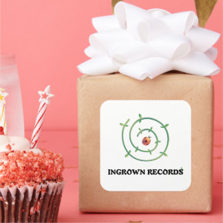 Ingrown Records Nyckelpiga Klistermärke Vit