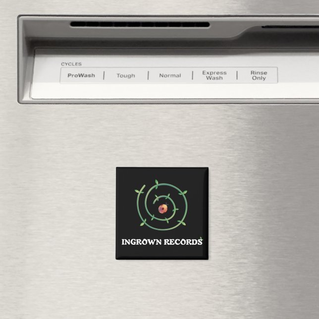 Ingrown Records Spiral Nybil Svart Magnet Liten (In Situ (Dishwasher))