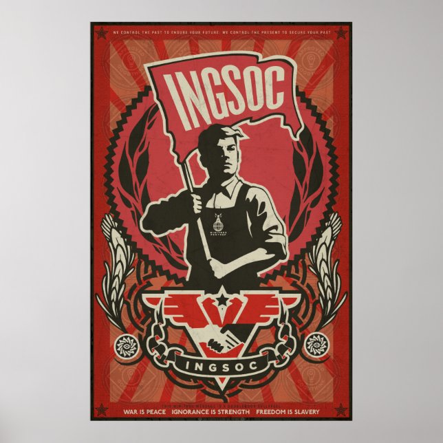 INGSOC 1984 Propaganda Poster (Framsidan)