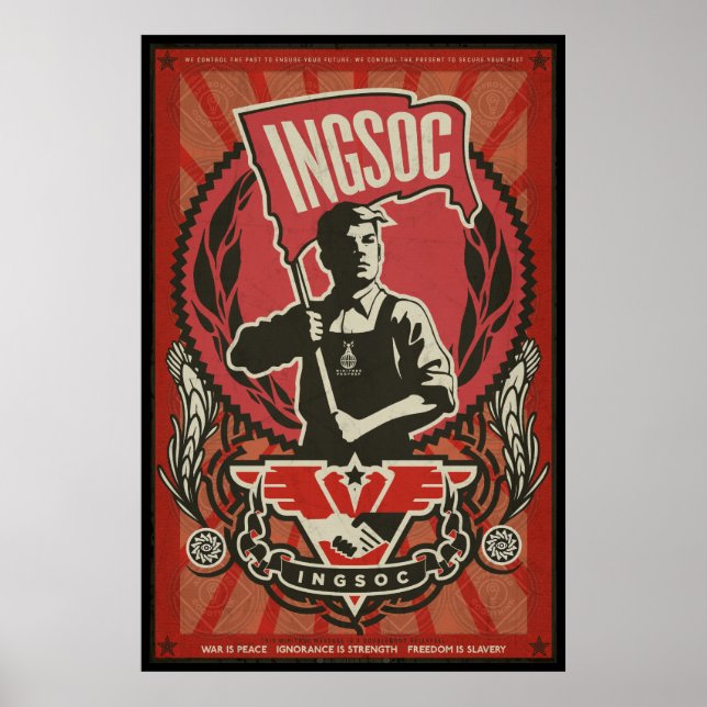 INGSOC 1984 Propaganda Poster (Framsidan)