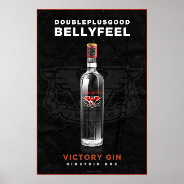 INGSOC 1984 Victory Gin Poster (Framsidan)