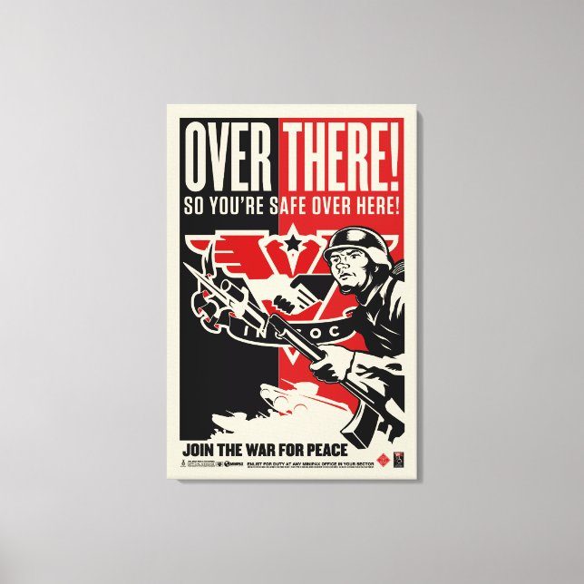 INGSOC Över därArbetsyta med Wrapped Canvas (Framsida)