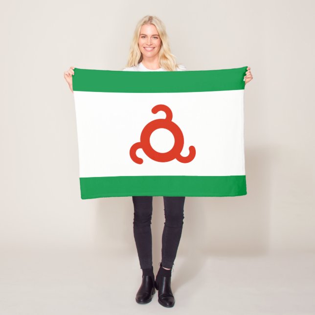 Ingushetiens flagga fleecefilt (På plats)