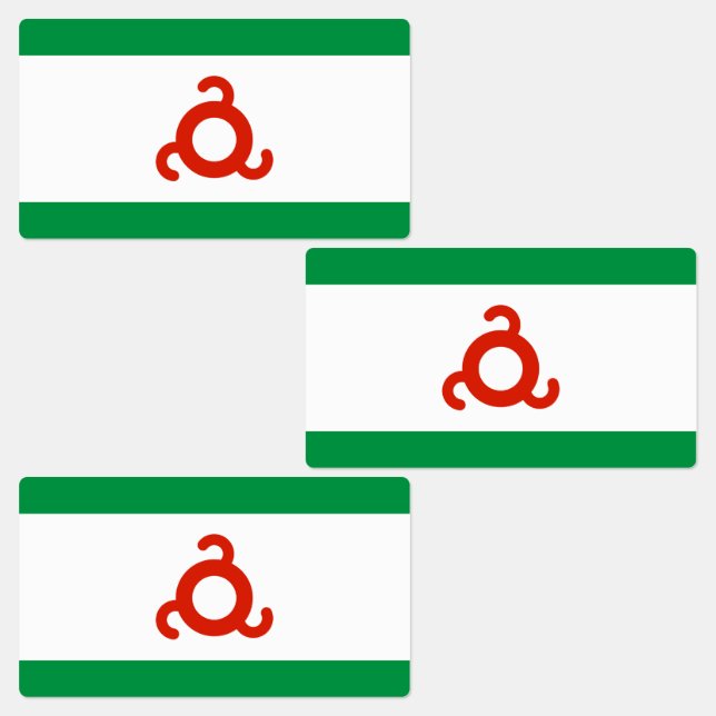 Ingushetiens flagga klistermärke (Grupp)